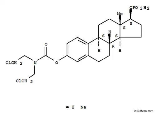 Molecular Structure of 52205-73-9 ((17-beta)-Estra-1,3,5(10)-triene-3,17-diol 3-(bis(2-chloroethyl)carbamate) 17-(dihydrogenphosphate) disodium salt)
