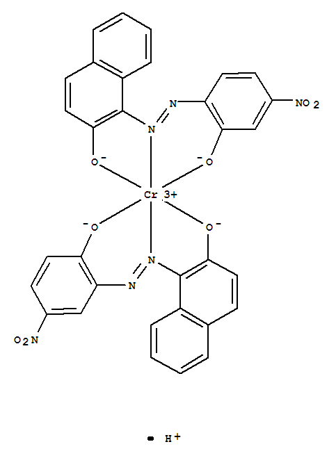 Chromate(1-),[1-[2-[2-(hydroxy-kO)-4-nitrophenyl]diazenyl-kN1]-2-naphthalenolato(2-)-kO][1-[2-[2-(hydroxy-kO)-5-nitrophenyl]diazenyl-kN1]-2-naphthalenolato(2-)-kO]-, hydrogen (1:1)