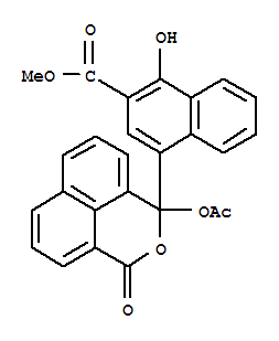 2-Naphthalenecarboxylicacid, 4-[1-(acetyloxy)-3-oxo-1H,3H-naphtho[1,8-cd]pyran-1-yl]-1-hydroxy-,methyl ester
