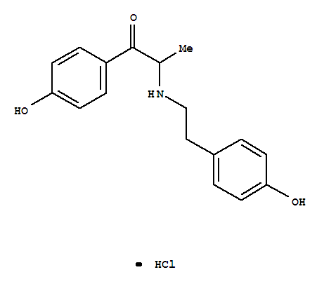 1-Propanone,1-(4-hydroxyphenyl)-2-[[2-(4-hydroxyphenyl)ethyl]amino]-,hydrochloride(1:1)