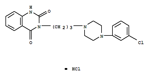 2,4(1H,3H)-Quinazolinedione,3-[3-[4-(3-chlorophenyl)-1-piperazinyl]propyl]-, hydrochloride (1:1)