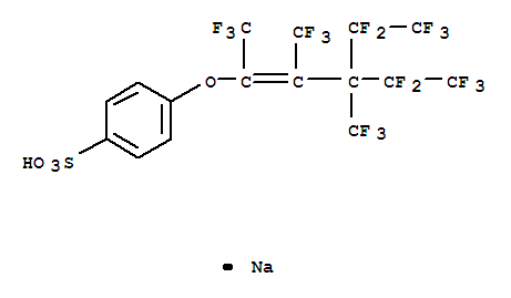 Benzenesulfonic acid,4-[[4,4,5,5,5-pentafluoro-3-(1,1,2,2,2-pentafluoroethyl)-1,2,3-tris(trifluoromethyl)-1-penten-1-yl]oxy]-,sodium salt (1:1)