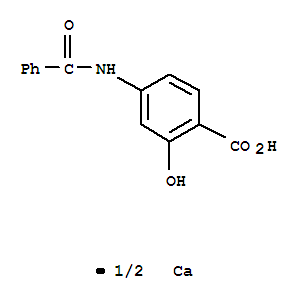 Benzoic acid,4-(benzoylamino)-2-hydroxy-, calcium salt (2:1) cas  528-96-1