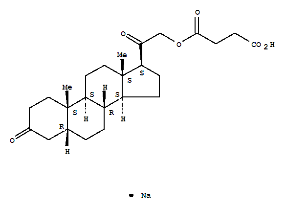 Pregnane-3,20-dione,21-(3-carboxy-1-oxopropoxy)-, sodium salt (1:1), (5b)-