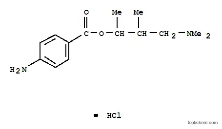 Molecular Structure of 532-62-7 (3-(dimethylamino)-1,2-dimethylpropyl p-aminobenzoate monohydrochloride)