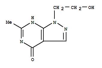 4H-Pyrazolo[3,4-d]pyrimidin-4-one,1,5-dihydro-1-(2-hydroxyethyl)-6-methyl- cas  5326-76-1