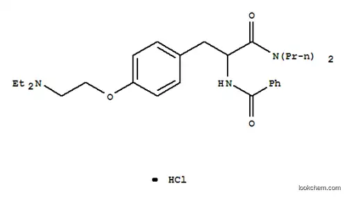 Molecular Structure of 53567-47-8 (N-[2-[4-(2-DIETHYLAMINOETHOXY)PHENYL]-1-(DIPROPYLCARBAMOYL)ETHYL]BENZAMIDE HYDROCHLORIDE)