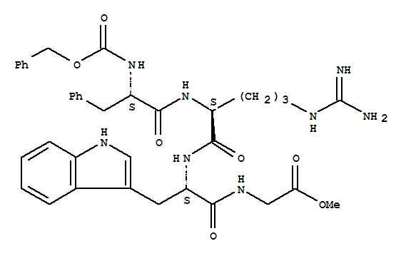 Glycine,N-[N-[N2-[N-[(phenylmethoxy)carbonyl]-L-phenylalanyl]-L-arginyl]-L-tryptophyl]-,methyl ester (9CI)