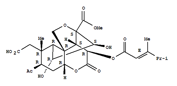 3,10-Ethano-1H,8H-furo[3,4-d][1]benzopyran-9-aceticacid,8-acetyl-4-[[(2E)-3,4-dimethyl-1-oxo-2-pentenyl]oxy]octahydro-11,12-dihydroxy-3-(methoxycarbonyl)-9-methyl-5-oxo-,(3S,3aS,4R,6aR,8R,9R,10R,10aS,
