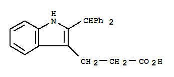 3-[2-[di(phenyl)methyl]-1H-indol-3-yl]propanoic acid