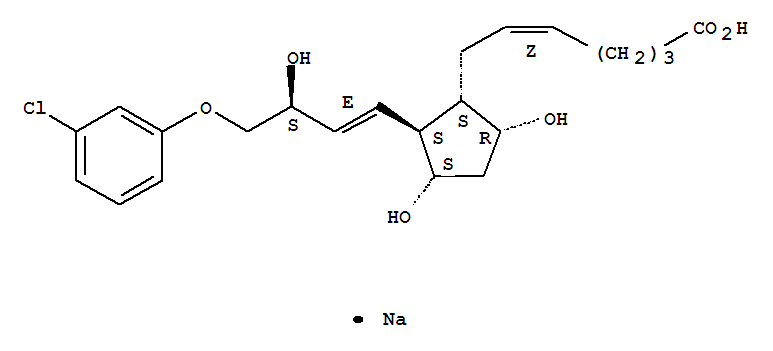 5-Heptenoic acid,7-[(1R,2R,3R,5S)-2-[(1E,3S)-4-(3-chlorophenoxy)-3-hydroxy-1-buten-1-yl]-3,5-dihydroxycyclopentyl]-,sodium salt (1:1), (5Z)-rel-