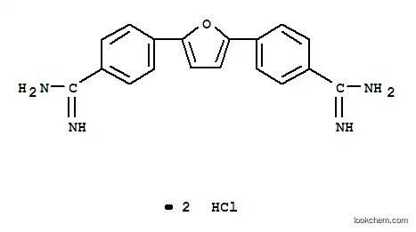 Molecular Structure of 55368-40-6 (4-[5-(4-carbamimidoylphenyl)-2-furyl]benzenecarboximidamide)