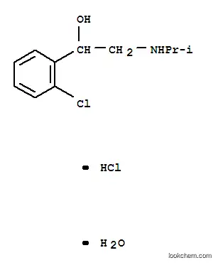 Molecular Structure of 5588-22-7 (1-(2-chlorophenyl)-2-(propan-2-ylamino)ethanol hydrate hydrochloride)