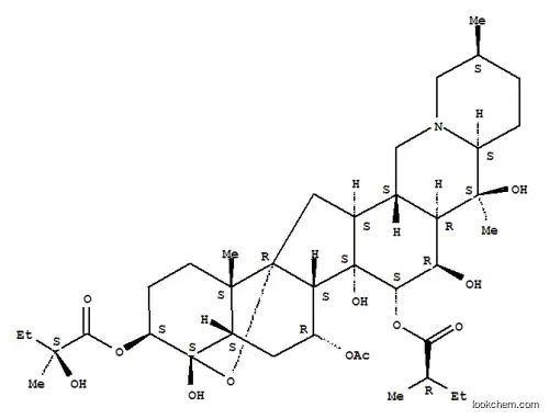 7-(Acetyloxy)-4,14,16,20-tetrahydroxy-3-[(2-methylbutanoyl)oxy]-4,9-epoxycevan-15-yl 2-hydroxy-2-methylbutanoate