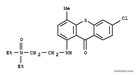 Molecular Structure of 5615-07-6 (9H-Thioxanthen-9-one, 6-chloro-1-((2-(diethylamino)ethyl)amino)-4-meth yl-, N-oxide)
