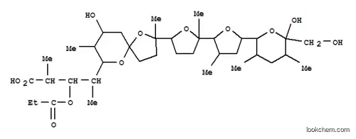 Molecular Structure of 56283-74-0 (Monensin, 16-deethyl-3-O-demethyl-16-methyl-3-O-(1-oxopropyl)-)