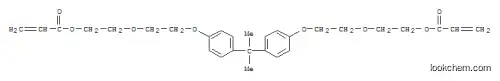 Molecular Structure of 56361-55-8 ((1-methylethylidene)bis(4,1-phenyleneoxy-2,1-ethanediyloxy-2,1-ethanediyl) diacrylate)