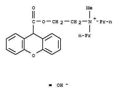1-Propanaminium,N-methyl-N-propyl-N-[2-[(9H-xanthen-9-ylcarbonyl)oxy]ethyl]-, hydroxide (1:1)