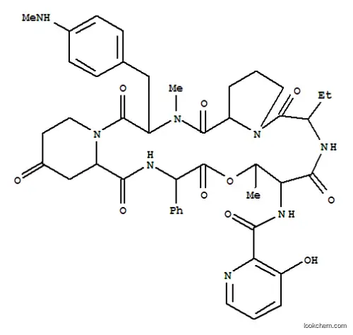 Molecular Structure of 57206-54-9 (4-[N-Methyl-4-(methylamino)-L-phenylalanine]virginiamycin S1)