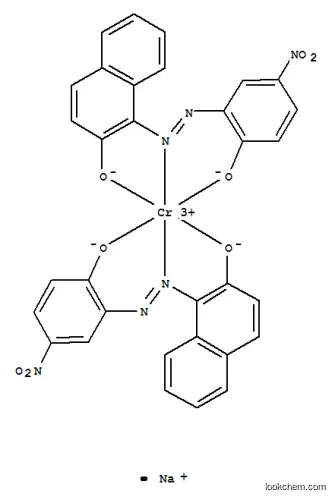 Molecular Structure of 57206-81-2 (sodium bis[1-[(2-hydroxy-5-nitrophenyl)azo]-2-naphtholato(2-)]chromate(1-))