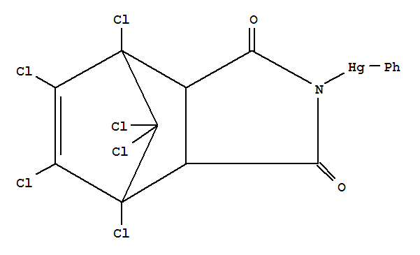 Mercury,(4,5,6,7,8,8-hexachloro-3a,4,7,7a-tetrahydro-4,7-methano-1H-isoindole-1,3(2H)-dionato-N2)phenyl-(9CI) cas  5834-81-1
