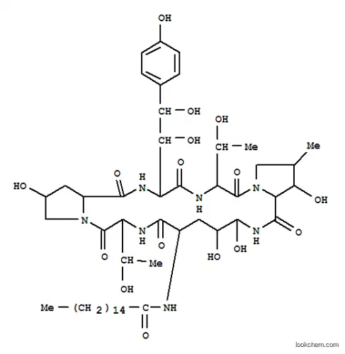 N-[(3S,6S,9S,11R,15S,18S,20R,21R,24S,25S,26S)-3-[(1R)-3-amino-1-hydroxy-3-oxopropyl]-6-[(1S,2S)-1,2-dihydroxy-2-(4-hydroxyphenyl)ethyl]-11,20,21,25-tetrahydroxy-15-[(1R)-1-hydroxyethyl]-26-methyl-2,5,8,14,17,23-hexaoxo-1,4,7,13,16,22-hexazatricyclo[22.3.0.09,13]heptacosan-18-yl]hexadecanamide