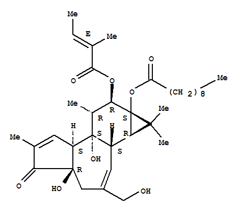 Decanoic acid,(1aS,2R,3R,3aS,3bS,6aR,9aS,9bR)-1,2,3,3a,3b,6,6a,7,9a,9b-decahydro-3a,6a-dihydroxy-8-(hydroxymethyl)-1,1,3,5-tetramethyl-2-[[(2E)-2-methyl-1-oxo-2-buten-1-yl]oxy]-6-oxo-1aH-cyclopropa[3,