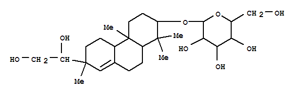 b-D-Glucopyranoside,7-[(1R)-1,2-dihydroxyethyl]-1,2,3,4,4a,4b,5,6,7,9,10,10a-dodecahydro-1,1,4a,7-tetramethyl-2-phenanthrenyl,(2R,4aS,4bR,7S,10aS)-                                                     