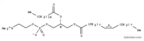 Molecular Structure of 59491-62-2 (1-[CIS-9-OCTADECENOYL]-2-HEXADECANOYL-SN-GLYCERO-3-PHOSPHOCHOLINE)