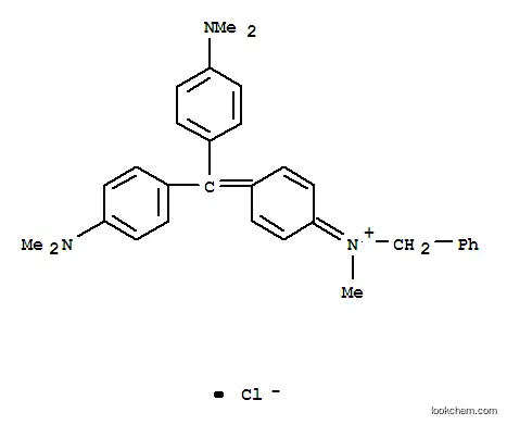 Molecular Structure of 5974-19-6 (benzyl[4-[bis[p-(dimethylamino)phenyl]methylene]cyclohexa-2,5-dien-1-ylidene]methylammonium chloride)