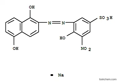 Molecular Structure of 5979-27-1 (sodium 3-[(1,5-dihydroxy-2-naphthyl)azo]-4-hydroxy-5-nitrobenzenesulphonate)