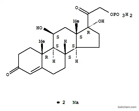 Pregn-4-ene-3,20-dione,11,17-dihydroxy-21-(phosphonooxy)-, sodium salt (1:2), (11b)-
