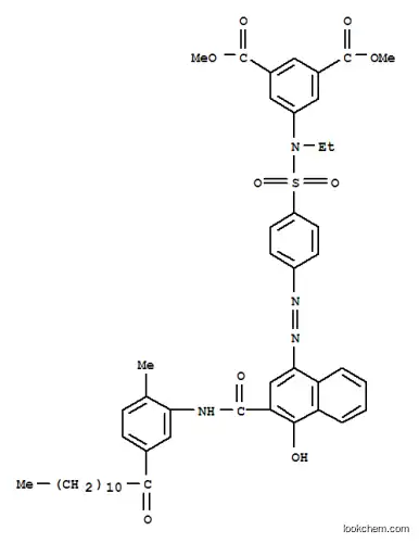Molecular Structure of 60033-54-7 (dimethyl 5-[ethyl[[4-[[4-hydroxy-3-[[[2-methyl-5-(1-oxododecyl)phenyl]amino]carbonyl]-1-naphthyl]azo]phenyl]sulphonyl]amino]isophthalate)