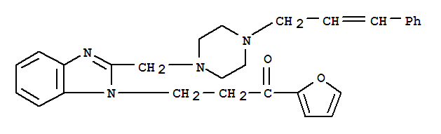 1-Propanone,1-(2-furanyl)-3-[2-[[4-(3-phenyl-2-propen-1-yl)-1-piperazinyl]methyl]-1H-benzimidazol-1-yl]-