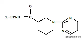 Molecular Structure of 605624-20-2 (3-Piperidinecarboxamide,N-(1-methylethyl)-1-(2-pyrimidinyl)-(9CI))