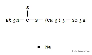 Molecular Structure of 6142-42-3 (sodium 3-[[(diethylamino)thioxomethyl]thio]propanesulphonate)
