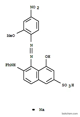 Molecular Structure of 6222-55-5 (sodium 4-hydroxy-5-[(2-methoxy-4-nitrophenyl)azo]-6-(phenylamino)naphthalene-2-sulphonate)