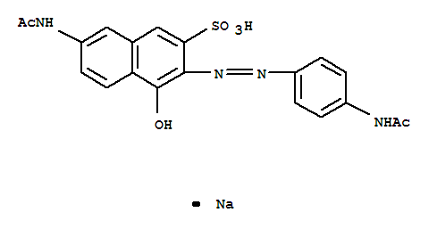 2-Naphthalenesulfonicacid, 7-(acetylamino)-3-[2-[4-(acetylamino)phenyl]diazenyl]-4-hydroxy-, sodiumsalt (1:1)