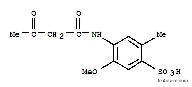 Molecular Structure of 62592-39-6 (4-[(1,3-dioxybutyl)amino]-5-methoxy-2-methyl-benzenesulfonic acid)