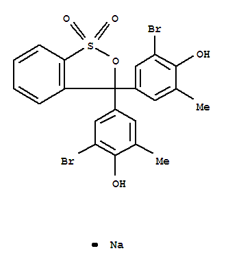 sodium α-(3-bromo-5-methyl-4-oxo-2,5-cyclohexadienylidene)-α-(3-bromo-5-methyl-4-hydroxyphenyl)toluenesulphonate