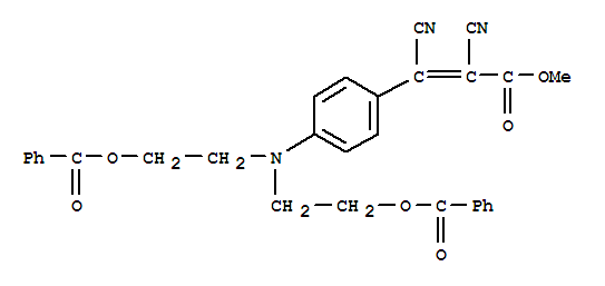 2-Propenoic acid,3-[4-[bis[2-(benzoyloxy)ethyl]amino]phenyl]-2,3-dicyano-, methyl ester