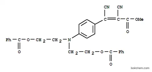 Molecular Structure of 63175-24-6 (methyl 3-[4-[bis[2-(benzoyloxy)ethyl]amino]phenyl]-2,3-dicyanoacrylate)