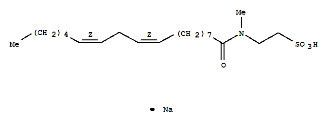 Ethanesulfonic acid,2-[methyl[(9Z,12Z)-1-oxo-9,12-octadecadien-1-yl]amino]-, sodium salt (1:1)