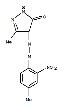3H-Pyrazol-3-one,2,4-dihydro-5-methyl-4-[2-(4-methyl-2-nitrophenyl)diazenyl]-