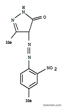 Molecular Structure of 6358-49-2 (2,4-dihydro-5-methyl-4-[(4-methyl-2-nitrophenyl)azo]-3H-pyrazol-3-one)