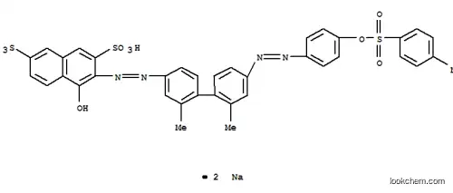 2,7-Naphthalenedisulfonicacid,3-[2-[2,2'-dimethyl-4'-[2-[4-[[(4-methylphenyl)sulfonyl]oxy]phenyl]diazenyl][1,1'-biphenyl]-4-yl]diazenyl]-4-hydroxy-,sodium salt (1:2)