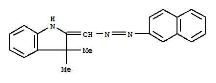 1H-Indole,2,3-dihydro-3,3-dimethyl-2-[[2-(2-naphthalenyl)diazenyl]methylene]-