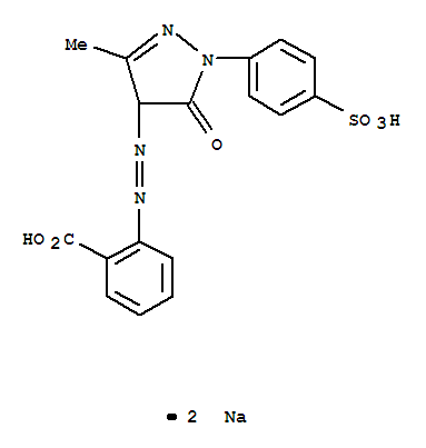 Benzoic acid,2-[2-[4,5-dihydro-3-methyl-5-oxo-1-(4-sulfophenyl)-1H-pyrazol-4-yl]diazenyl]-,sodium salt (1:2)