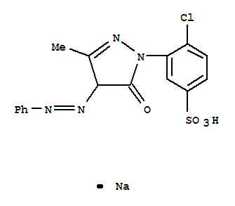 Benzenesulfonic acid,4-chloro-3-[4,5-dihydro-3-methyl-5-oxo-4-(2-phenyldiazenyl)-1H-pyrazol-1-yl]-,sodium salt (1:1)