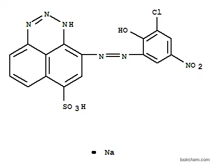 Molecular Structure of 6404-46-2 (sodium 4-[(3-chloro-2-hydroxy-5-nitrophenyl)azo]-1H-naphtho[1,8-de]-1,2,3-triazine-6-sulphonate)